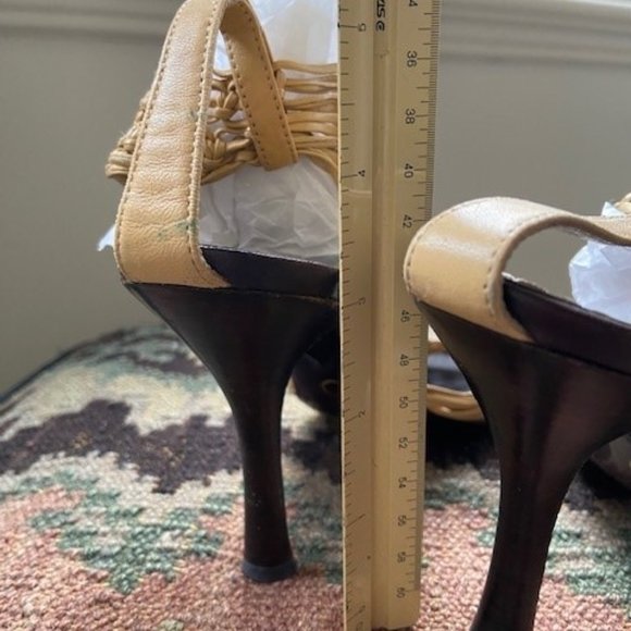 Roberto Cavalli Braided Sandals Desert Sand Color Made in Italy 38 - Picture 10 of 10